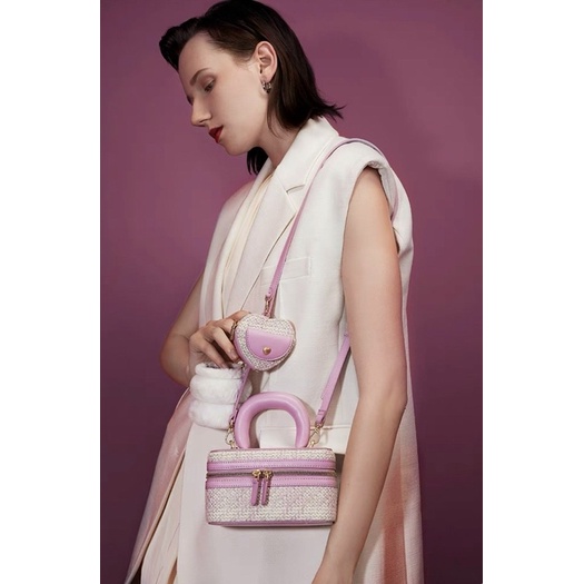 PEDRO - Túi đeo chéo dạng hộp phối zip hàng xuất dư