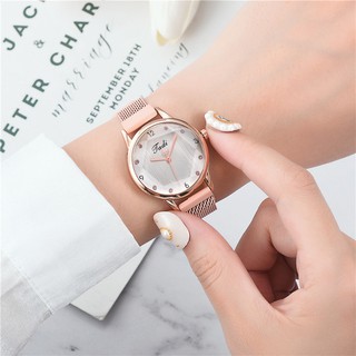 [HOT SALES] Đồng hồ thời trang nữ dây thép không gỉ TADI
