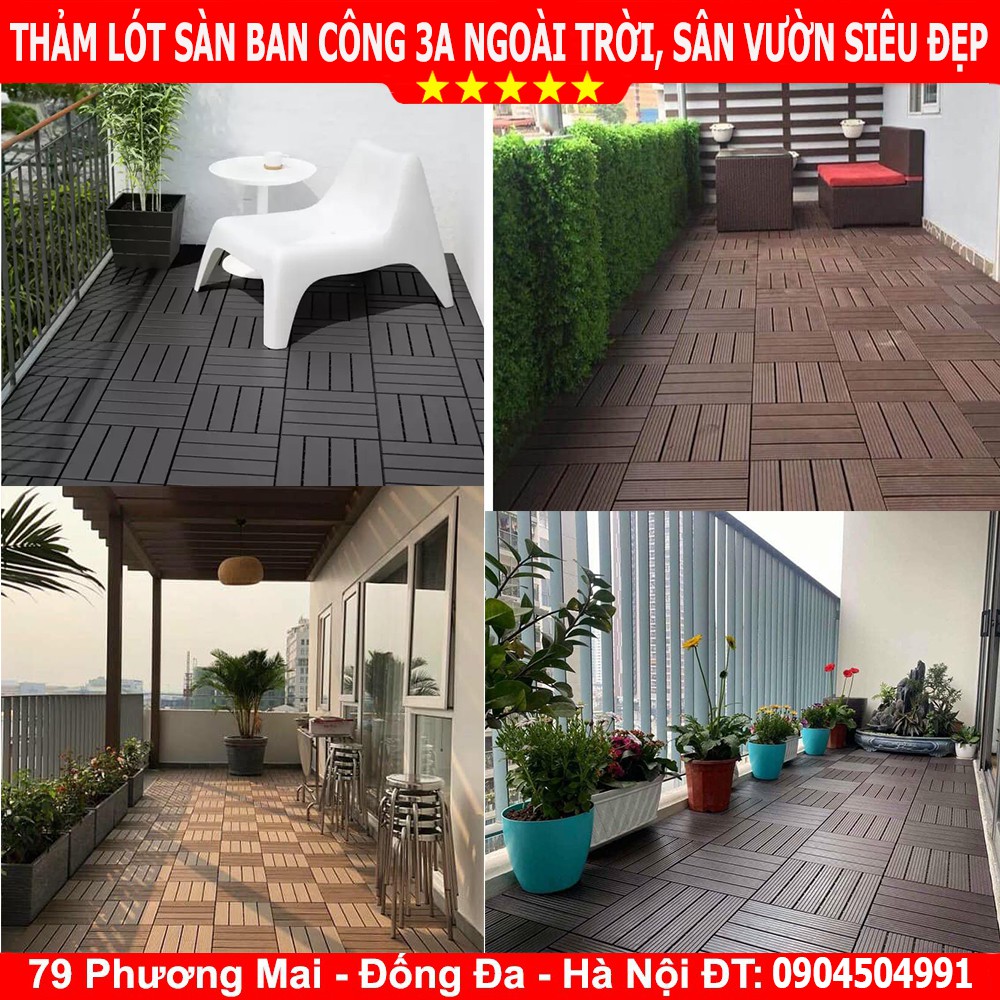 ✅ Vỉ Nhựa Lót Sàn Ban Công, Sân Thượng, Sân Vườn, Quán Cafe, Bể Bơi - Thảm Ban Công 3A