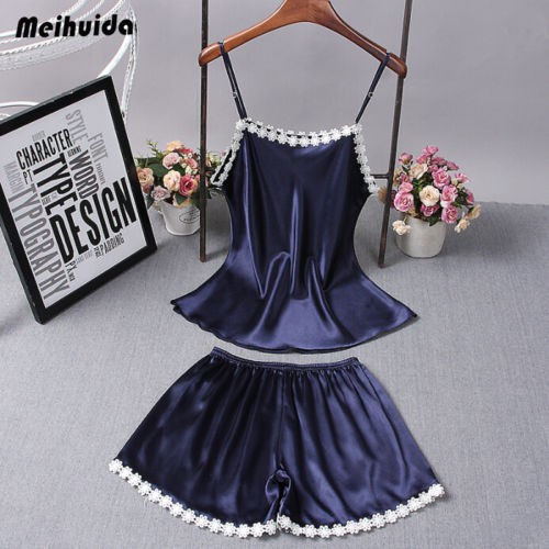 ღ𝓂ℰNew Sexy Nightdress Women Satin PajamasSilk Lace Robe Sleepwear Lingerie Nightdress | BigBuy360 - bigbuy360.vn