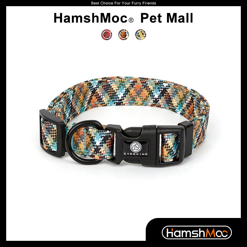 HamshMoc Vòng cổ mềm mại chắc chắn bền bỉ có thể điều chỉnh cho thú cưng