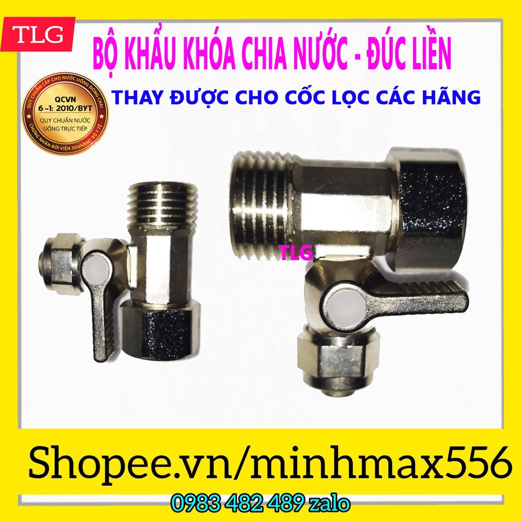 Bộ khẩu khóa chia nước đầu vào, máy lọc nước RO | Lắp được cho tất cả máy lọc nước RO