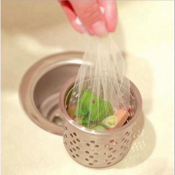 COMBO 100 TÚI LƯỚI LỌC RÁC CHO BỒN RỬA CHÉN NẮP CỐNG CHỐNG TẮC NGHẼN THÔNG CỐNG THOÁT NƯỚC