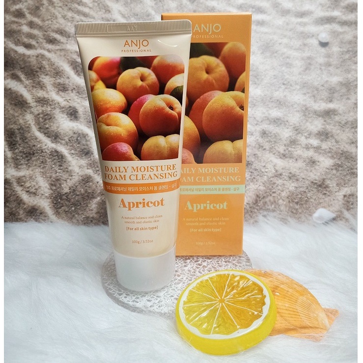 Sữa rửa mặt chiết xuất từ trái mơ ANJO Daily Foam Cleansing Apricot - 100ml