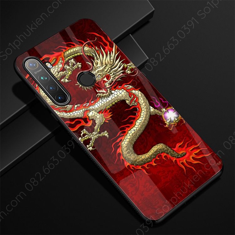 Ốp kính Realme C3 realme 5 5i 5 pro mặt lưng ép kính chống bể nhiều mẫu đẹp