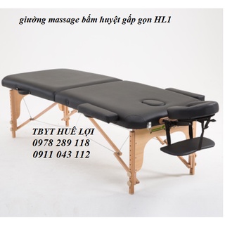 Giường massage body gấp gọn chân gỗ cao cấp