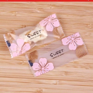 Túi kẹo nougat hàn miệng Hoa Đào lớn -9,5*4cm(200 cái)