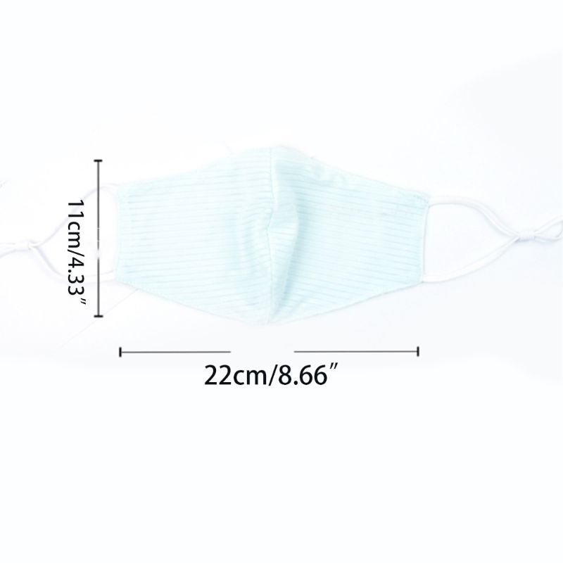 Khẩu Trang Bảo Vệ Miệng Chống Nắng Chống Bụi Thoáng Khí Màu Trơn Họa Tiết Kẻ Sọc Có Thể Giặt