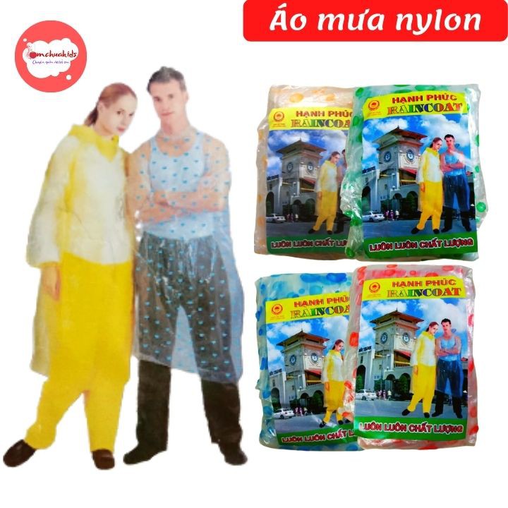 [Combo 10] Áo mưa nylon tiện lợi hình chấm bi  - Tomchuakids