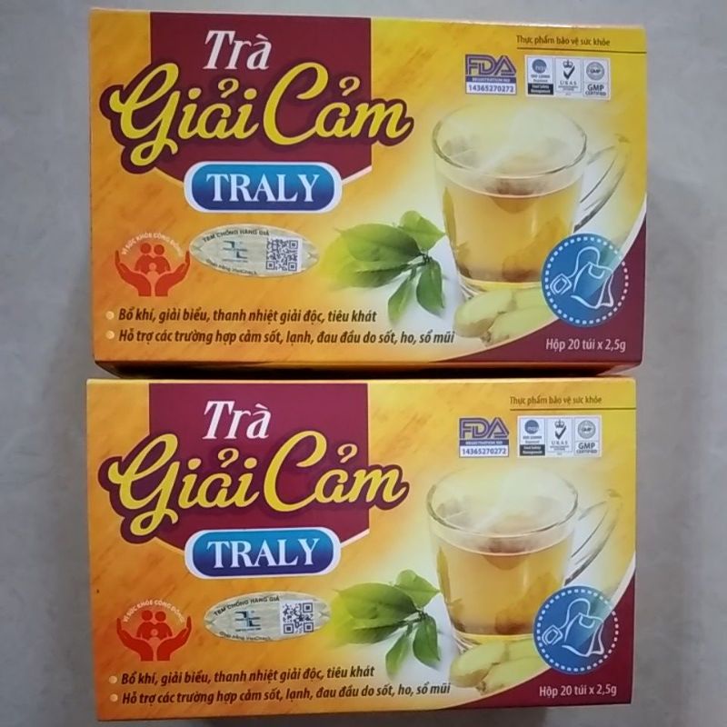 TRÀ GIẢI CẢM TRALY (HỘP 20 túi nhúng) date mới