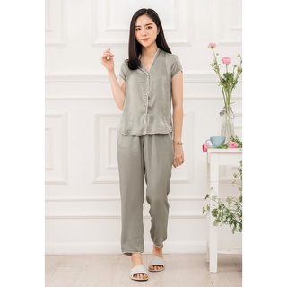 Bộ đồ ngủ nữ pyjama lụa gấm cao cấp - MAC boutique