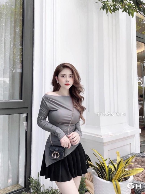 Áo thun lệch vai