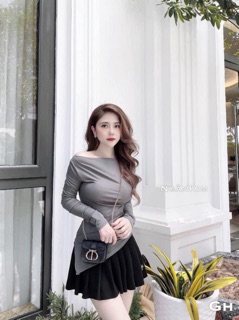 Áo thun lệch vai