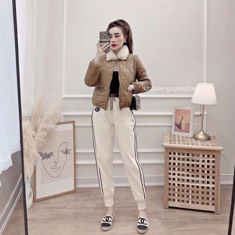 Giảm giá tết Áo phao trần trám cổ lông