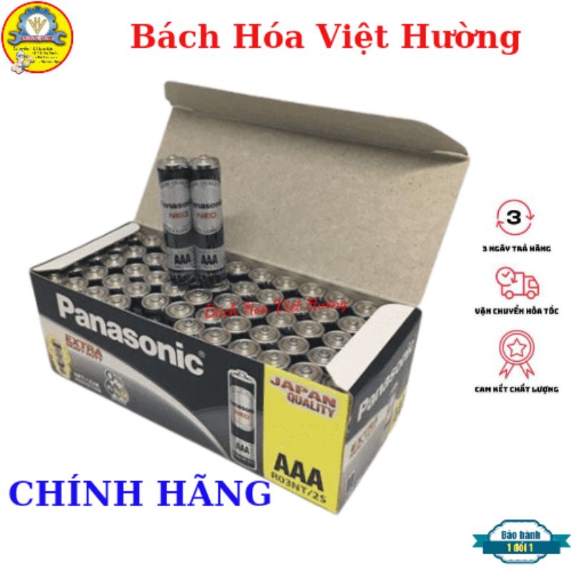 Hộp 60 viên Pin đũa AAA 1,5V Panasonic R03NT/2S, pin khô - Hàng chính hãng(sẵn hàng)