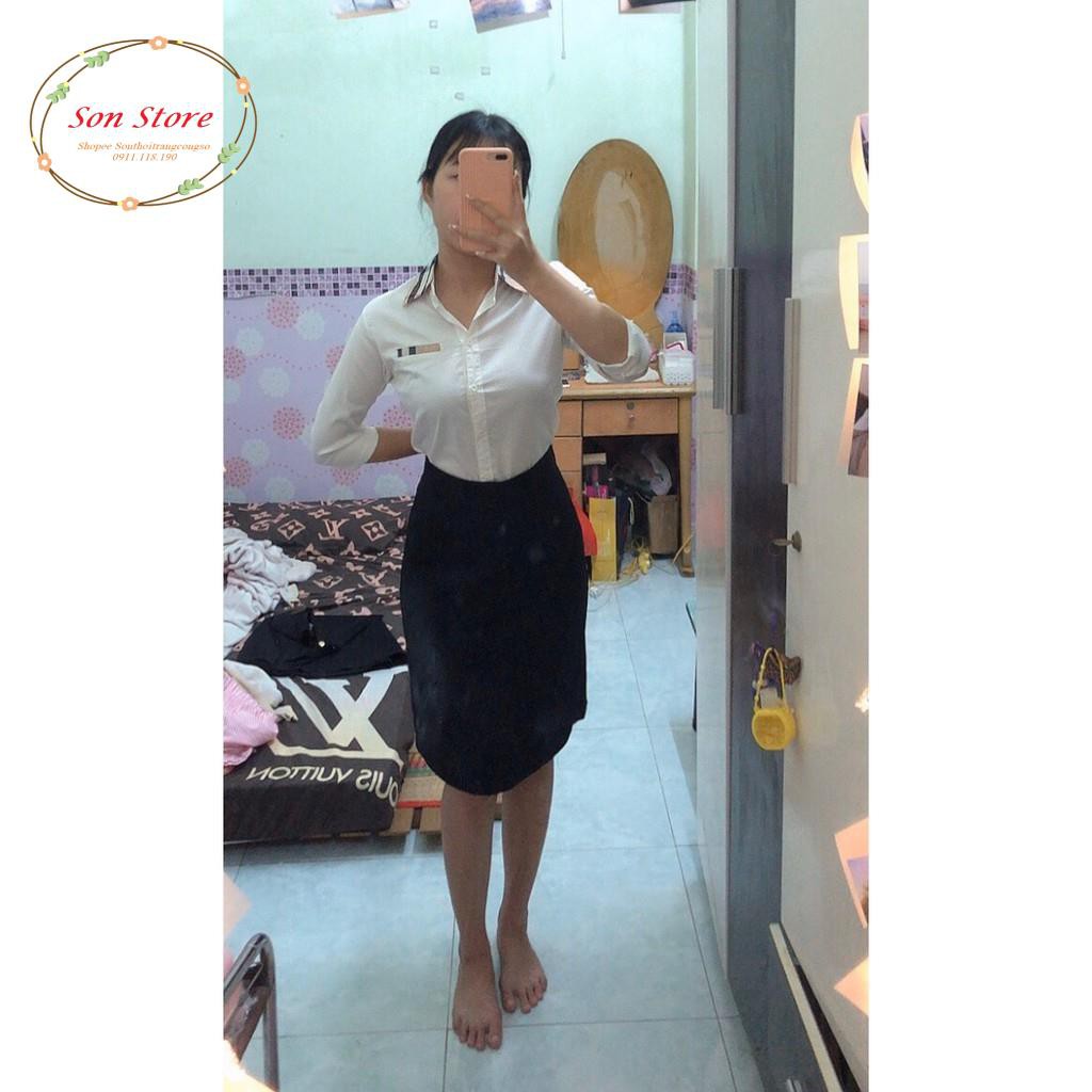 Chân váy công sở midi dáng chữ A dài đến gối | BigBuy360 - bigbuy360.vn