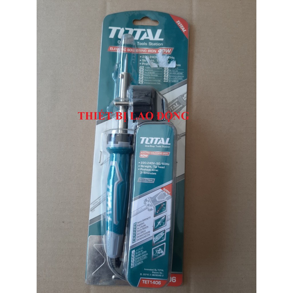 40W MỎ HÀN CHÌ NHỌN TOTAL TET1406