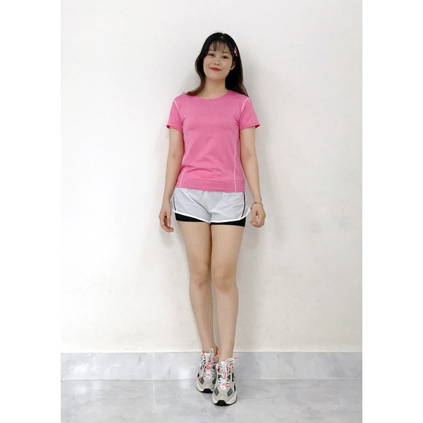 Áo Tập Gym, Yoga - Áo Thun Nữ Tay Ngắn Thể Thao MS-02