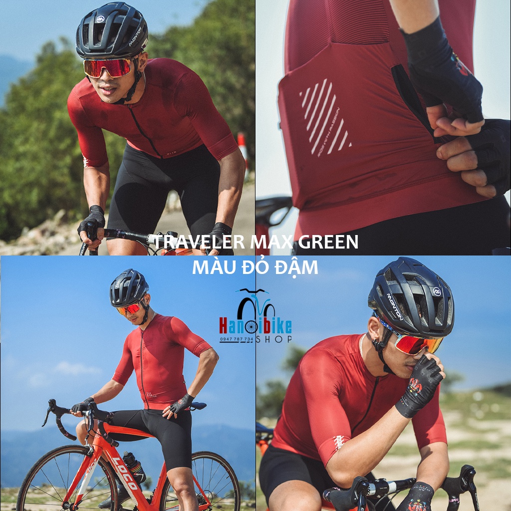 Áo đạp xe ngắn tay Monton Traveler Max nhiều màu urban +