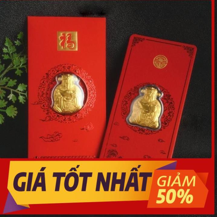 [FLASH SALE 50%] Bao Lì Xì Thần Tài Vàng Cao Cấp 2021 - Quà Tặng May Mắn Tết 2021