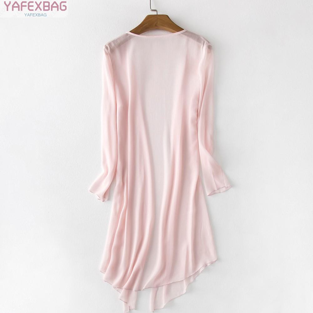 Áo khoác tay dài chất liệu voan thời trang mùa hè