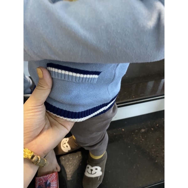 Áo Ghile Len Cổ Tim Cho Bé Trai Size 90-130(1-5 Tuổi)