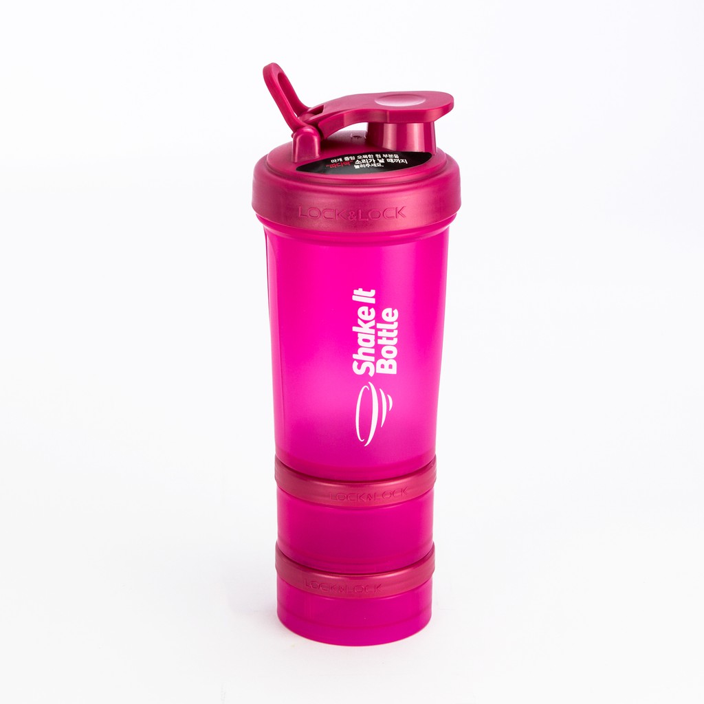 [Mã LIFEHL25 giảm 10% đơn 350K] Bình lắc SHAKE IT Lock&amp;Lock 600ml Màu hồng HAP945PIK