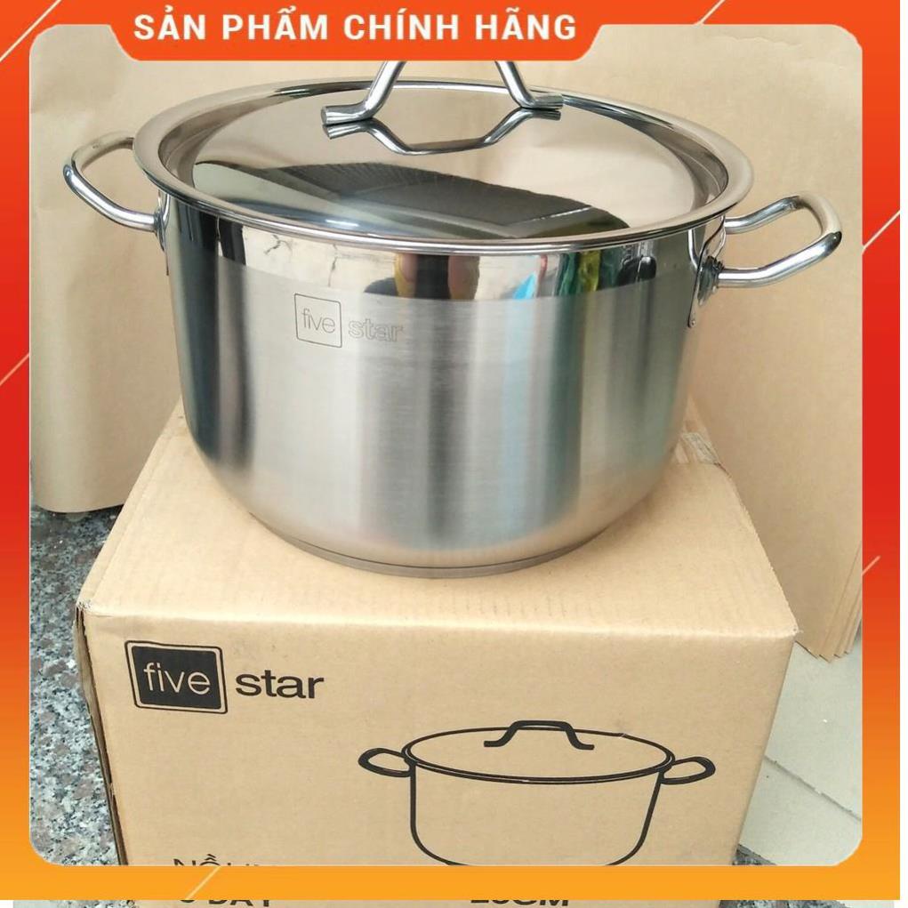 💖FREESHIP💖 Nồi Luộc Gà Inox 3 Đáy Fivestar Đường Kinh 30cm Dùng Bếp Từ Hàng Chính Hãng, Bảo Hành 5 Năm