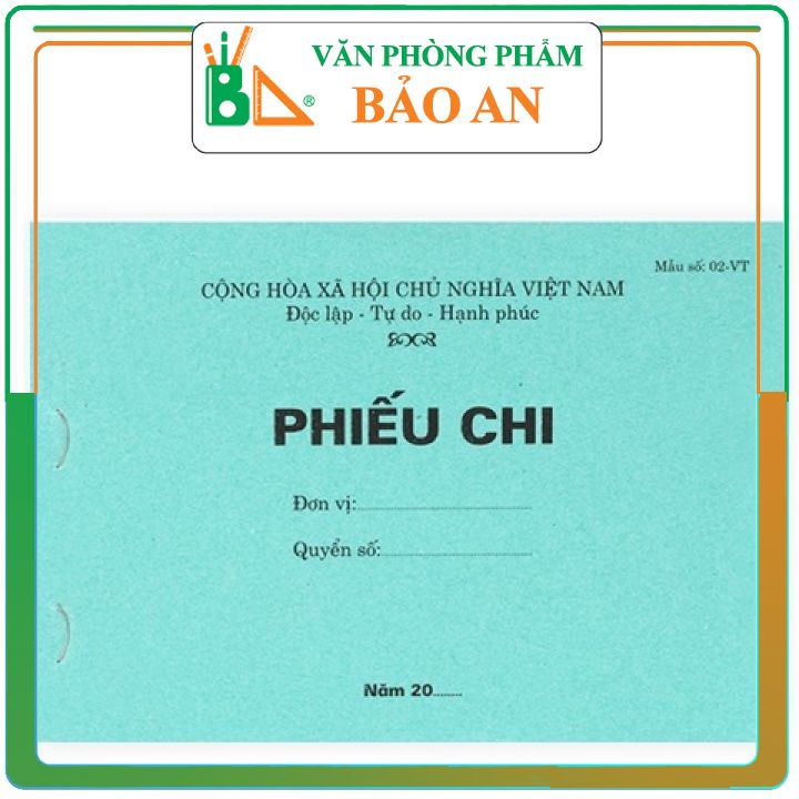 [Combo 5 Quyển ] Phiếu Chi A5 1 Liên Loại Thường (13x19cm)