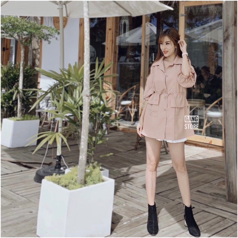 Aó khoác nữ măng tô cá tính Dưa Gang store AMT01 chính hãng | BigBuy360 - bigbuy360.vn