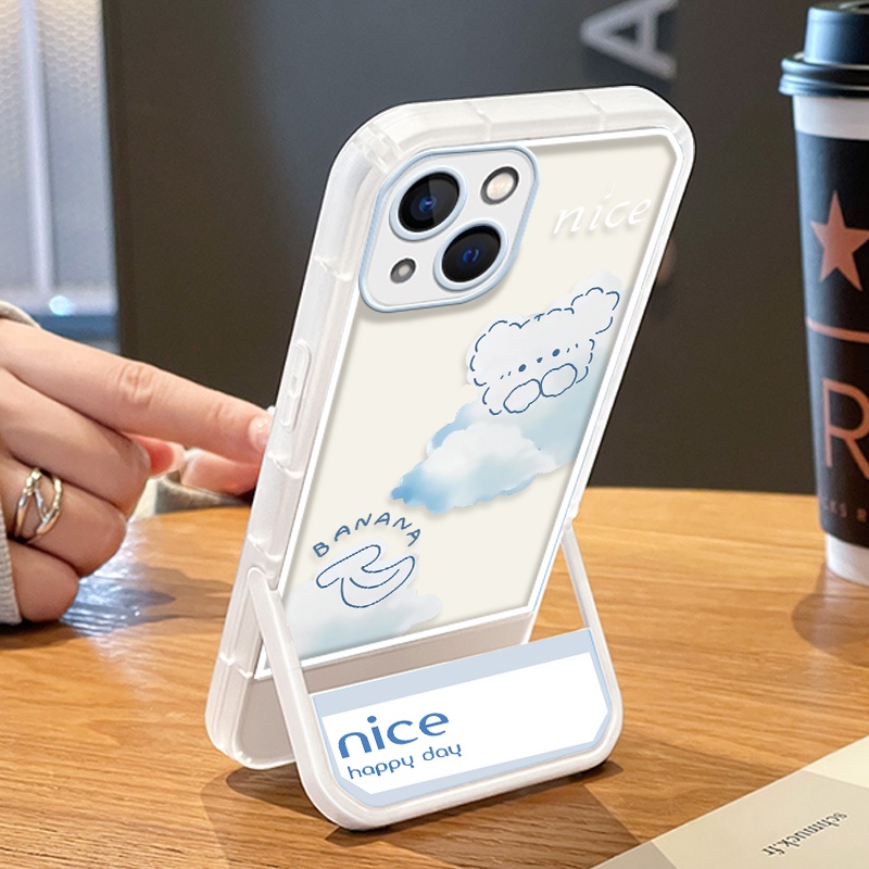 Ốp Điện Thoại Silicon Mềm Trong Suốt Chống Sốc Có Giá Đỡ Cho IPhone 13 12 11 Pro Max X XS XR 7 8 Plus 6 6S SE 2020