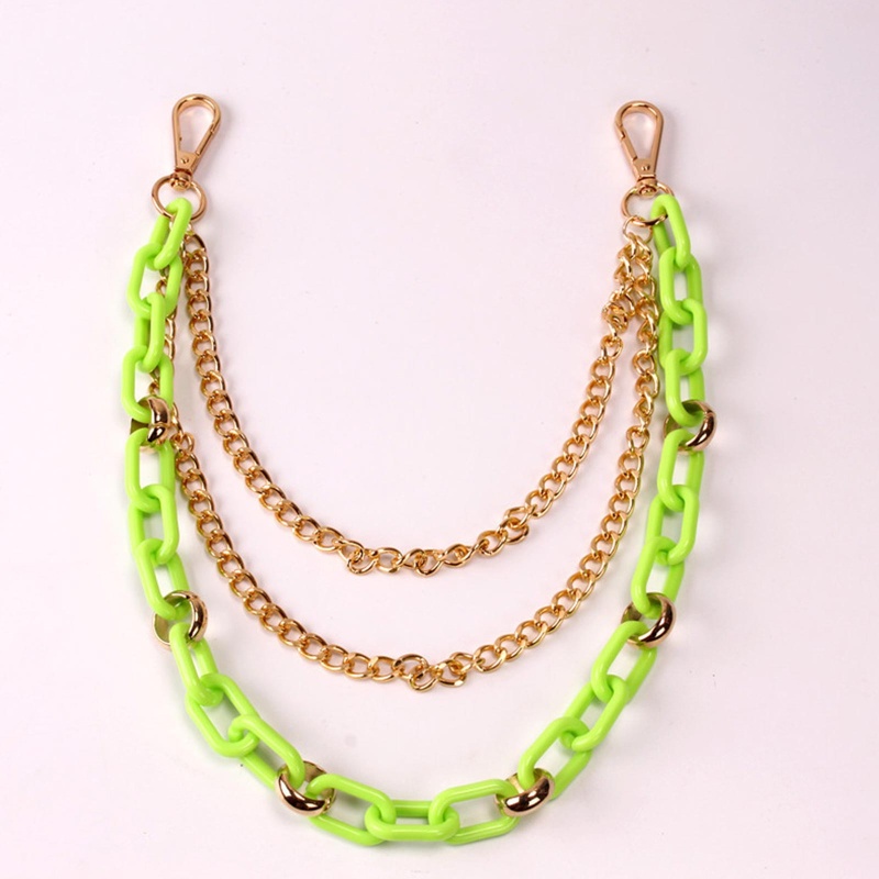 Youyo Dây Xích Nhiều Màu Sắc Gắn Túi Quần Jean Phong Cách Hip Hop Rock