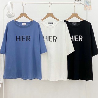 Áo phông oversize chữ her Friday
