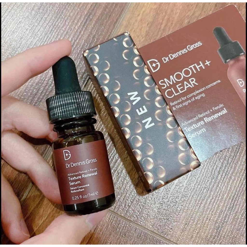 Serum Giúp Sáng Da, Chống Lão Hoá Dr Dennis Gross Texture Renewal Serum Retinol + Ferulic 7mL