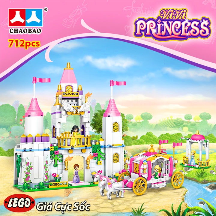 Lego Friends Chao Bao 6743 / 712 pcs 💘 Bộ Lego Xếp Hình Lâu Đài Công Chúa ViVi
