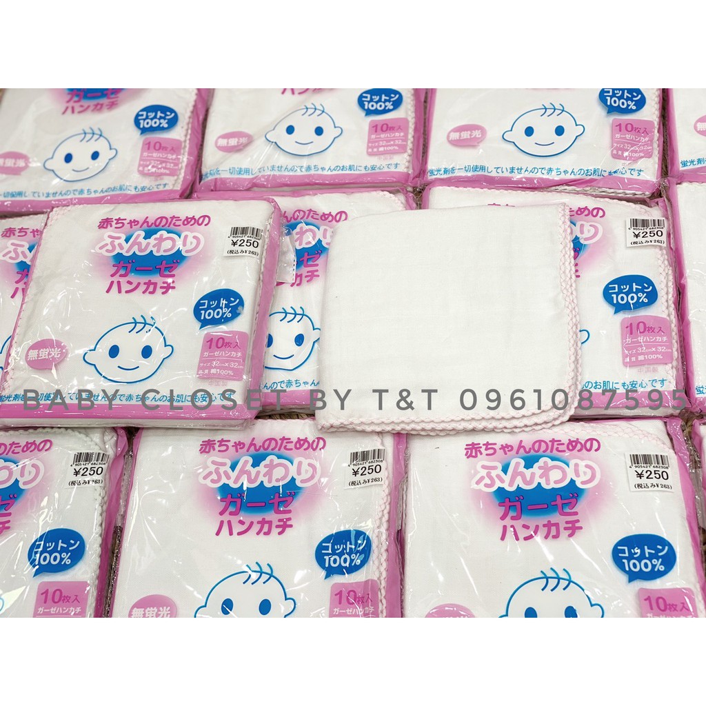 Khăn xô sữa trắng xuất Nhật siêu mềm cho bé sơ sinh