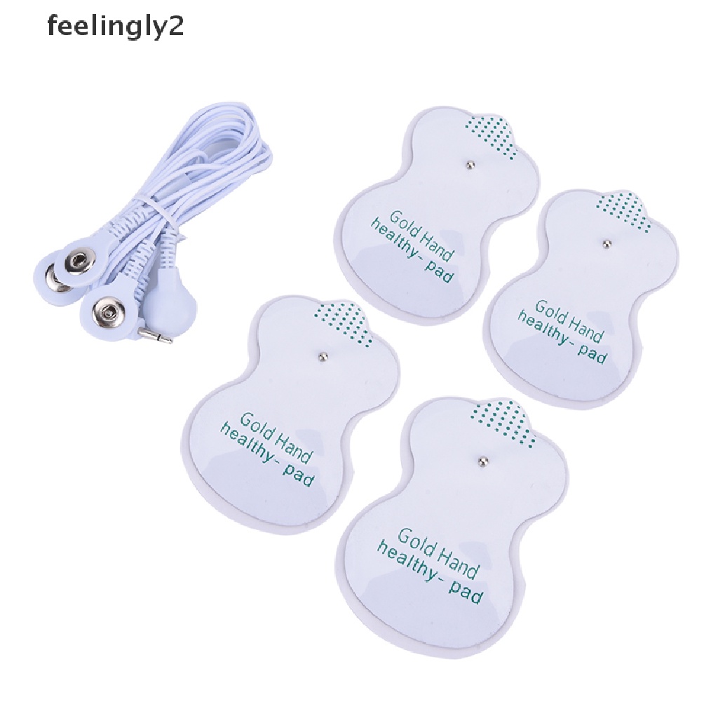 Set 4 miếng dán điện cực và cáp kết nối 2.5mm dùng cho máy mát xa