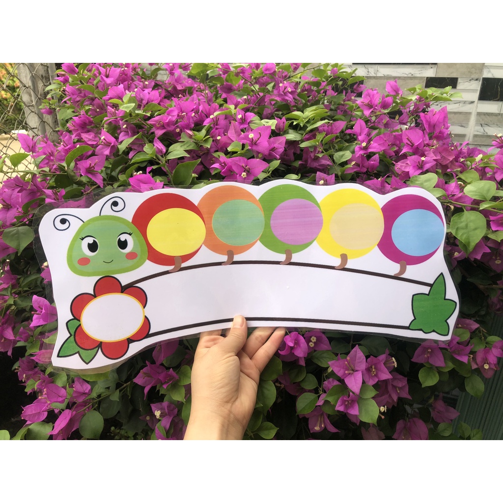 Sâu học toán ép plastic, kích thước 41cm *15cm, sẵn nam châm dính bảng