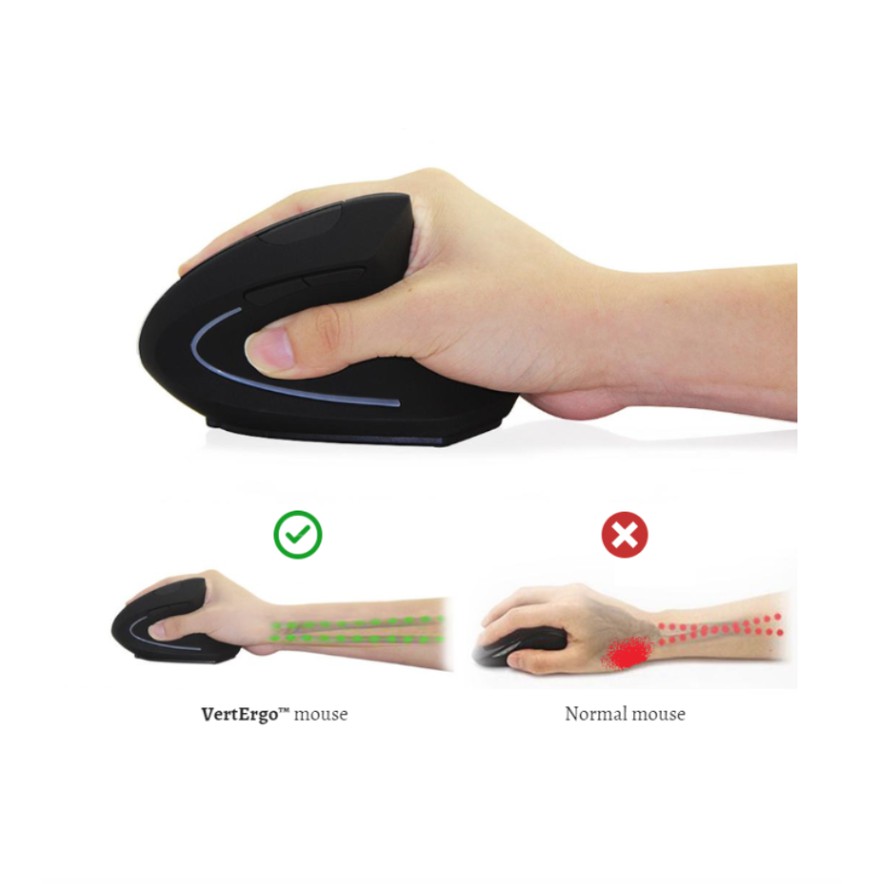 Chuột không dây Chống Đau Khớp Khuỷu Tay ERGONOMIC