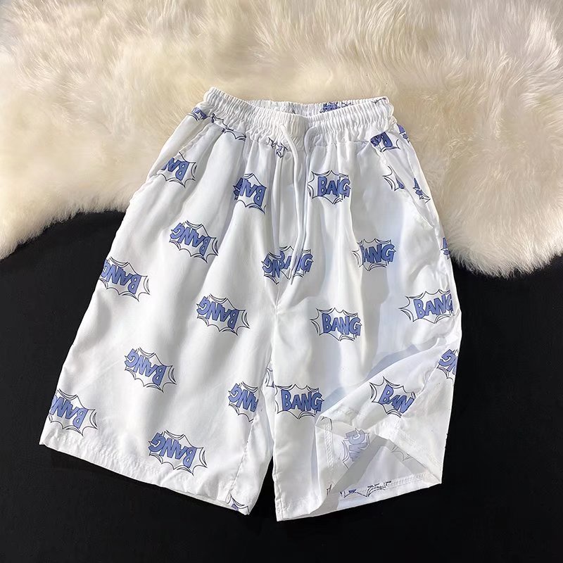 Quần short thể thao dáng rộng in chữ thời trang mùa hè mới dễ phối đồ cho cặp đôi M-2XL
