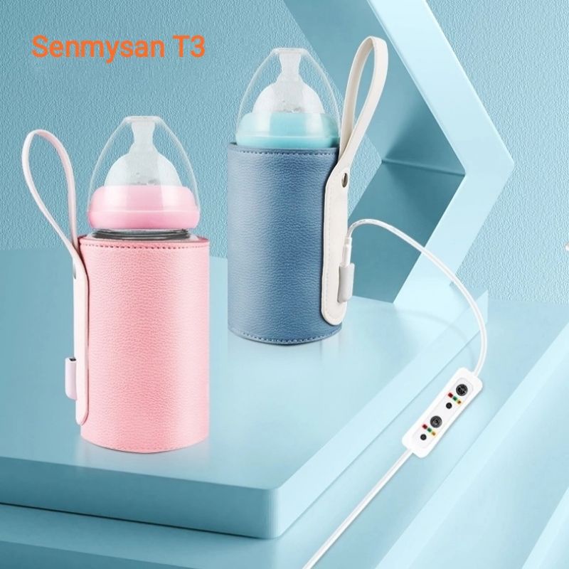 (Hàng cao cấp) Trọn bộ túi ủ sữa giữ nhiệt cao cấp hẹn giờ điều chỉnh nhiệt độ kèm bộ sạc