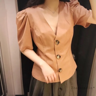 Áo zara xẻ cổ V