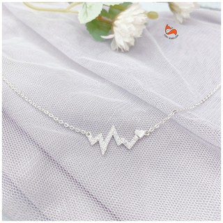 FOXY - Dây Chuyền Nhịp Tim Bạc 925 Cao Cấp-Vòng Cổ Nhịp Đập Trái Tim