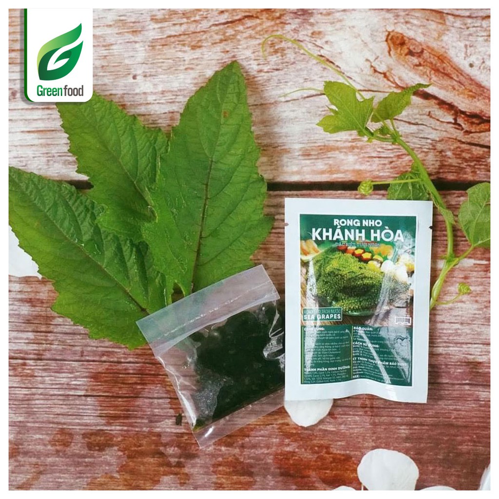 Rong Nho Tách Nước Khánh Hòa 25g - Viên ngọc xanh của biển cả - GreenFood | BigBuy360 - bigbuy360.vn