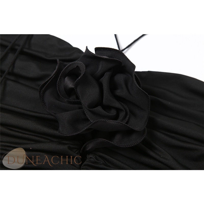 DUNEA Áo Ống Đan Dây Màu Sắc Trơn Quyến Rũ Cho Nữ DUNEA67