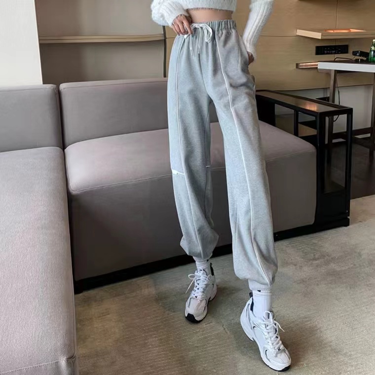 Quần Dài Lưng Cao Dáng Rộng Phong Cách Hàn Quốc Thời Trang Mùa Thu Cho Nữ