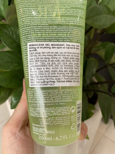 [Tem Chính Hãng] Gel rửa mặt svr dành cho da dầu nhờn mụn 50ml - 200ml - 400ml | BigBuy360 - bigbuy360.vn