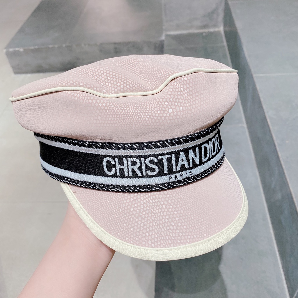 Nón thuỷ thủ nữ Full da viền chữ thêu thương hiệu cao cấp Ròm House mang phong cách cổ điển Hàn Quốc