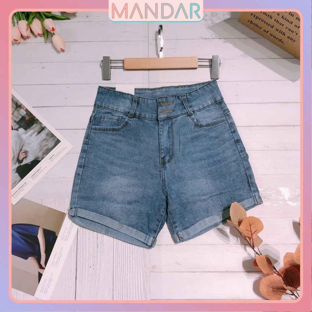 Quần sort jean Nữ big size co giãn cực mạnh lưng cao, gấp lai cá tính sành điệu - Hot trend 2021