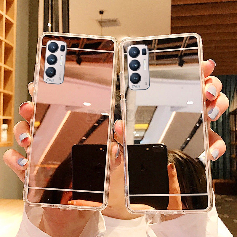 Ốp điện thoại mặt tráng gương cho OPPO A74 A93 A54 A71 Realme C25 C15 C12 C11 Reno 2F 2Z 3 Reno 4 Pro OPPO A5 A9 2020 A31 2020 Realme C3 5 5i 5s 5 3 Pro